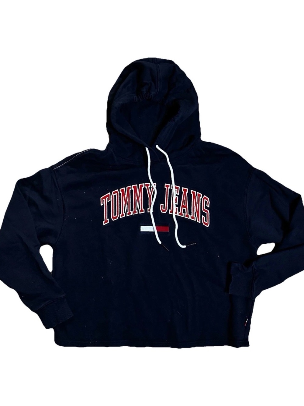 Tommy Hilfiger woman’s cropped navy sweater hoodie